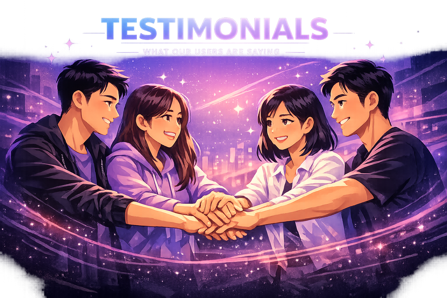 People in a circle holding hands